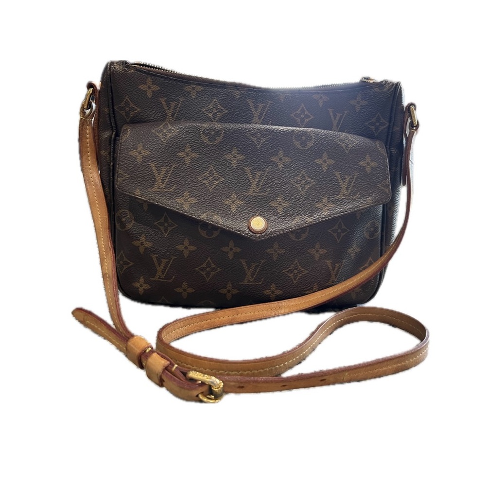 Louis Vuitton Brown Crossbody Bag with Monogram Canvas